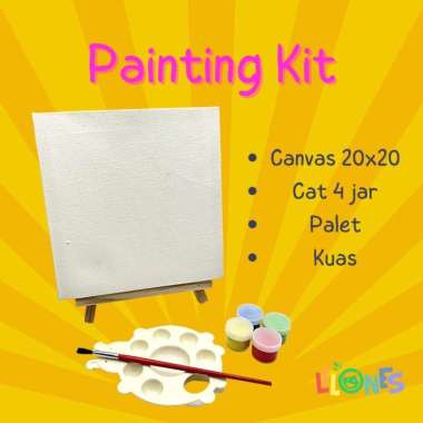 Painting Kit Anak Kanvas Lukis Diy Melukis Anak Cat Paket Melukis Multicolor