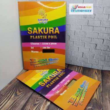 Sakura Plastik Foil Laminating Jilid Buku Sekripsi Hard Cover ( Emas ) Multicolor