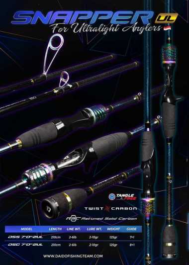 JORAN PANCING DAIDO SNAPPER UL CARBON SOLID 210CM SP 210CM 2-6LB