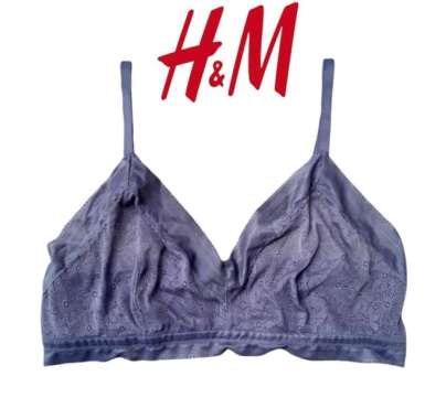 Bra Bralette H&M Blue Color Grey Label
