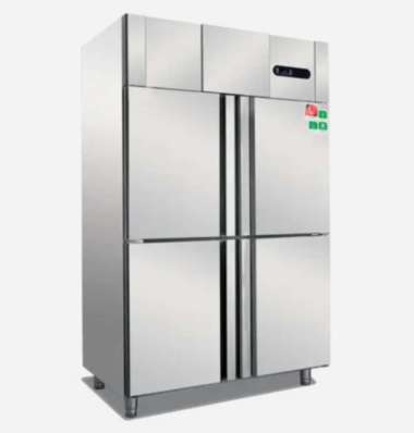 Crown Q1000 SS Kitchen Refrigeration Upright Combi Freezer / Chiller 4 pintu