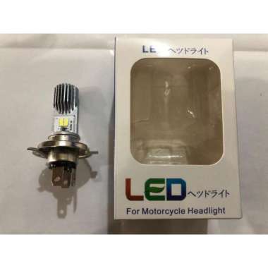 BOLA LAMPU DEPAN LED H4 MOTOR BEAT PALING SUPER TERANG BEBEK MATIC VIXION SUPRA X 125 VERZA PUTIH SC