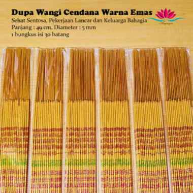 Hio Wangi Cendana Warna Emas Tulisan china Minim Asap