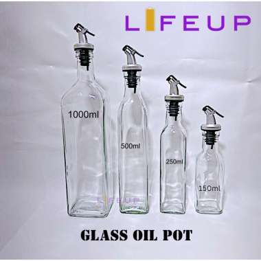 Botol Minyak Kaca Aesthetuc / Botol Cuka / Botol Kecap / Oilpot Polos 1000ml
