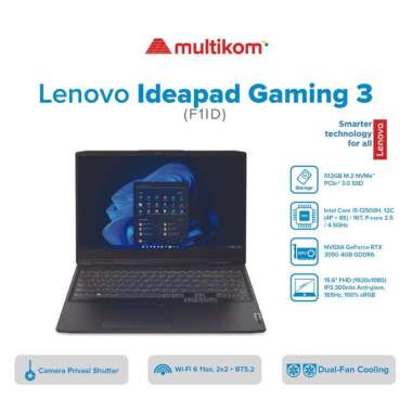 LENOVO IDEAPAD GAMING 3i-F1ID i5-12500H 8GB 512GB RTX3050 W11+OHS
