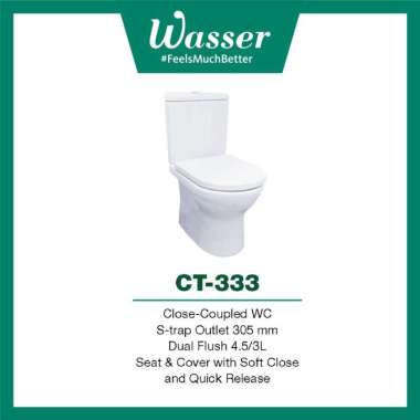 Promo Paket Wasser Closet CT-333 / Kloset Duduk