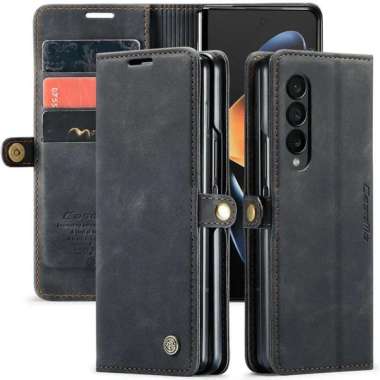 SAMSUNG Z Fold 4 / Fold4 Flip CASEME Wallet Leather Case Cover Dompet Hitam