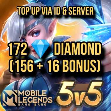 Diamond Mobile Legends 172 Diamonds DM ML MLBB Event Voucher Game Top Up Via ID