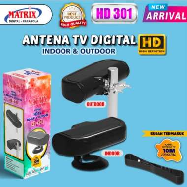 MATRIX HD301 ANTENA TV DIGITAL + BOOSTER HD 301 HD-301 (FREE KABEL)