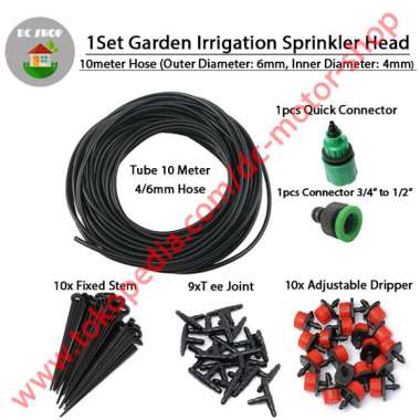 PAKET 10 METER GARDEN SYSTEM AUTOMATIC IRRIGATION SPRINKLER HEAD WATER