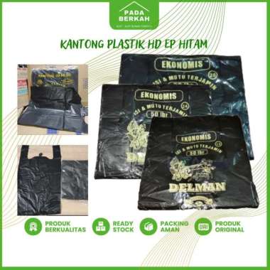 Kantong Plastik HDPE ukuran 15, 24, 28 dan 40 Tipis Hitam 50 Lembar 28