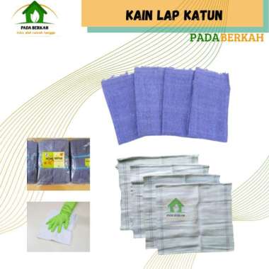 Kain Lap Pel Katun Lap Lantai Dapur Awet Murah Kain Lap Katun Lantai Biru