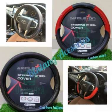SARUNG STIR MOBIL YARIS 2017 KE BAWAH MOTIF CARBON - SEAESAW