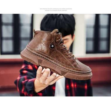 MIVASO Pennay Boots - Sepatu Boot Pria Import Luther Boot Retro Casual Kerja dan Adventure 43 Brown