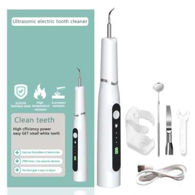 Dental Scaling Alat Pembersih Karang Gigi Sonic Elektrik 1 Set 3 Modes Perawatan Dan Pembersih Karan