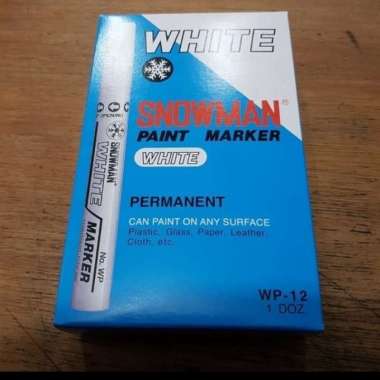 Spidol Snowman White Paint Maker WP-12 / Spidol Tinta Putih Permanen