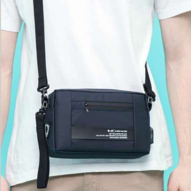 Tas Selempang Pria "KEPLER" Clutch Bag Sling Bag Waterproof Biru Navy