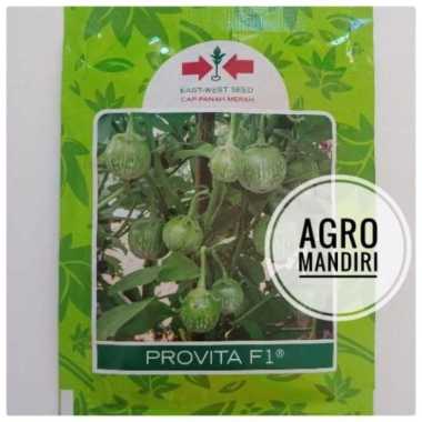 Isi 1100 Benih Terong Bulat Lalap Hijau PROVITA F1 Cap Panah Merah