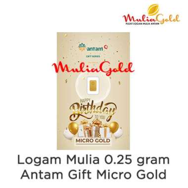Logam Mulia 0.25 Gram Happy Birthday Emas Antam Indonesia Gift Series Micro Gold