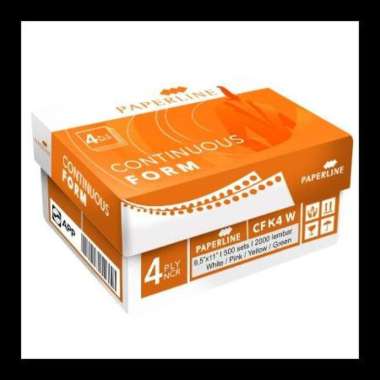 Paperline #PPL CF K4 RANGKAP Continuous Form 9.5 Inch x 11 Inch/ 4 Ply Warna (DUS)