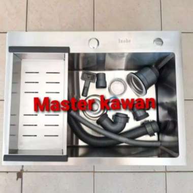 Paket Lengkap Kitchen Sink Stainless INOBE 6045 Model Onan Bolzano - BOWL SET BOWL SET
