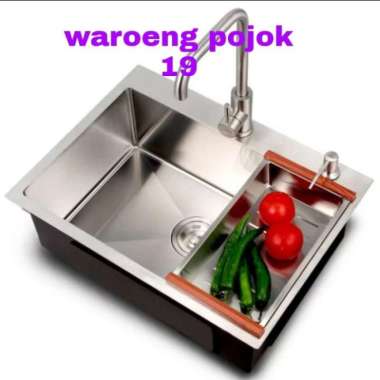 KITCHEN SINK EXCLUSIVE 6045/BAK CUCI PIRING 1 LUBANG STAINLESS