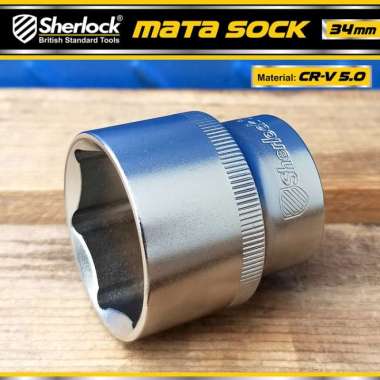 SHERLOCK 1/2 INCH KUNCI SHOCK 34 MM 6 PT/ MATA SOK /SOCK