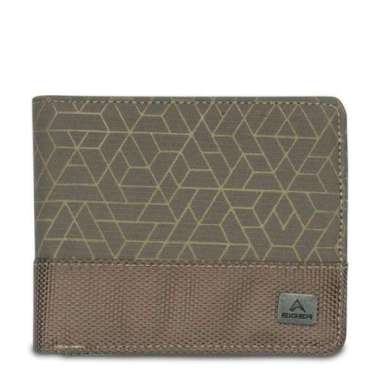 EIGER Original geometrica short wallet dompet pria brown