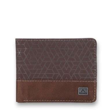 EIGER Original geometrica short wallet dompet pria dark brwon