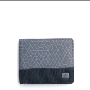 EIGER Original geometrica short wallet dompet pria Abu-abu
