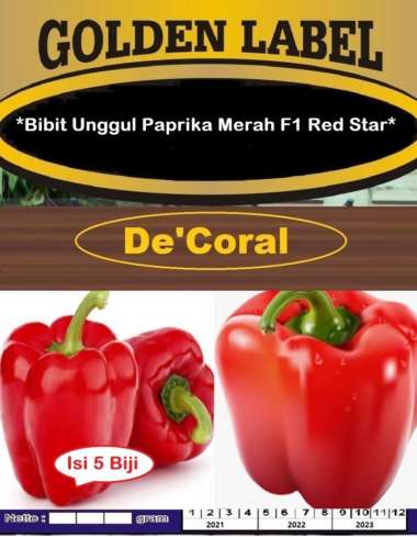 Bibit Unggul Paprika Merah F1 Red Star|Benih Paprika Merah F1 Red Star