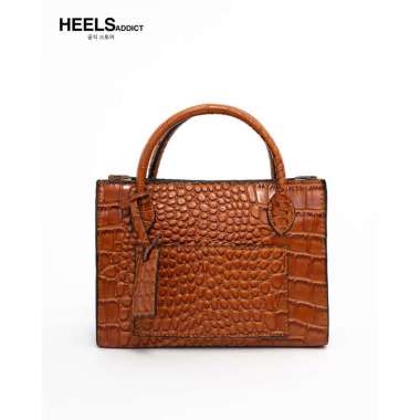 Heelsaddict - Chelsea - Korean Vegan Leather Sling Bag Tas Wanita Brown
