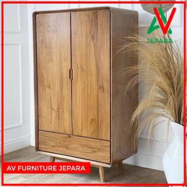 LEMARI KAYU JATI MINIMALIS - ALMARI PAKAIAN JATI - LEMARI CABINET JATI