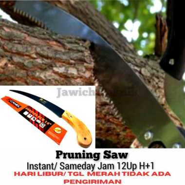 Gergaji Dahan Lengkung Kopi 14 " Inch Pruning Saw Kayu Ranting Pohon