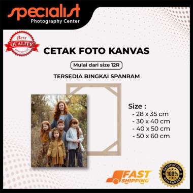 Cetak Foto Kanvas Spanram 12R / 14R / 16R / 20R 14R