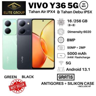 VIVO Y36 8/256 GB 5G &amp; 4G GARANSI RESMI VIVO INDONESIA VIVO Y36 5G GREEN