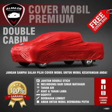 Body Cover Sarung Mobil Double Cabin Strada Triton Ranger Navara Hilux - Abu Tua Merah