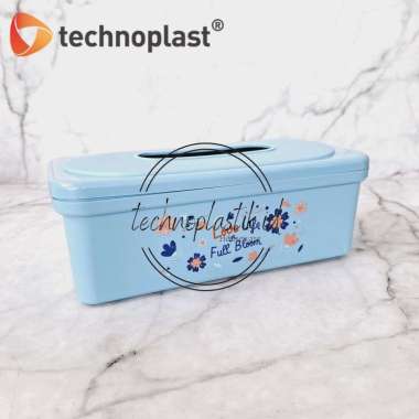 Technoplast Kata Kotak Tisu Plastik / Tempat tisu Segi Kreatif 2 Warna BIRU