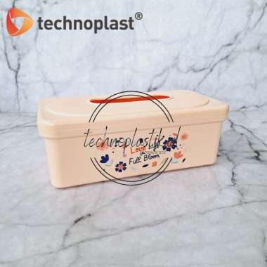 Technoplast Kata Kotak Tisu Plastik / Tempat tisu Segi Kreatif 2 Warna ORANGE
