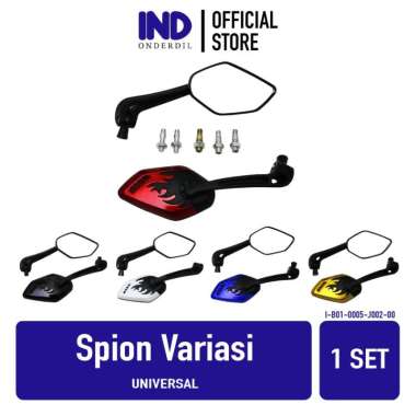 Spion-Sepion-Kaca Kanan Kiri Set Variasi Api J002 Untuk Semua Jenis Motor-Universal Beat/Mio/Vario/T