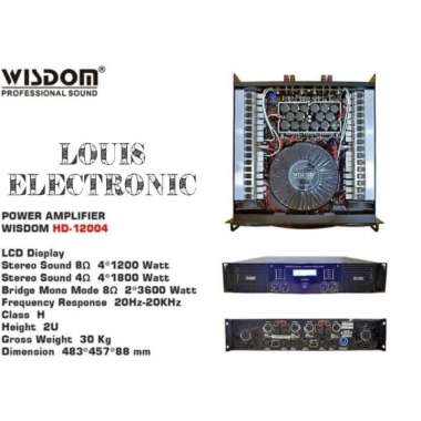 Power Amplifier WISDOM HD 12004 HD12004 HD-12004 Class H 4 Channel ORIGINAL