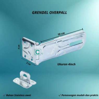 Overpal badak 3" dan 4" putih, gantolan gembok, overval gembok,overpal plat OVERPAL PUTIH 4