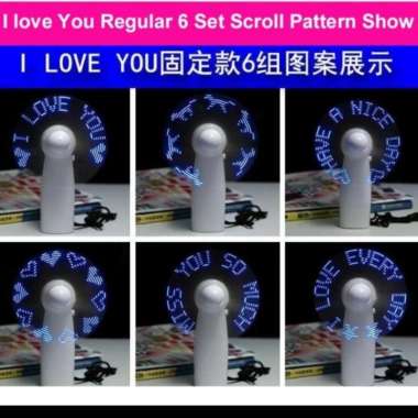 Kipas Tulisan LED Custom Fan Magic Souvenir Unik Wedding Konser Pesta TYPE B CUSTOM