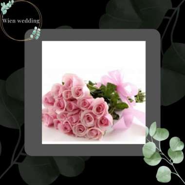 BUNGA BAKET MAWAR PINK SHOF