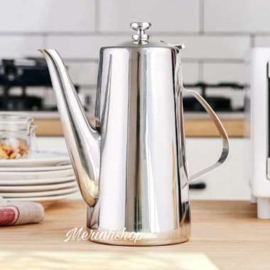 Teko Ceret Air 2 Liter Stainless Kopi Teh Import Leher Angsa Panjang