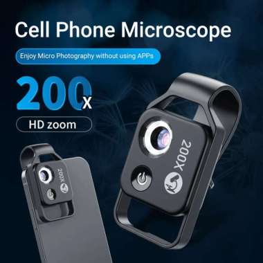 GST Lensa Kamera Mikroskop HP Microscope Smartphone 200x APEXEL APL-MS002