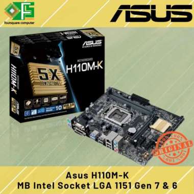 Motherboard Asus H110M-K MB Intel Socket LGA 1151 Gen 7 / 6 resmi