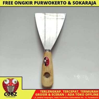 4 IN / EIFFEL Sekrap Kape Scrapper Cat Perata Acian Gagang Kayu