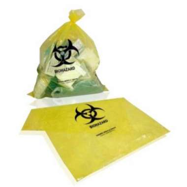 New Kantong Plastik Biohazard 80x60 Kuning Kantong Sampah Medis Kuning Multicolor