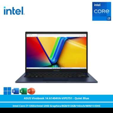 ASUS Vivobook 14 A1404VA-VIPS751 - Quiet Blue [Intel Core i7-1355U/Intel UHD Graphics/8GB/512GB/14in